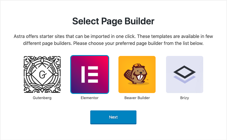 Select a page builder to start designing your free e-commerce website