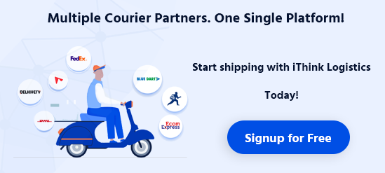 Multiple Courier Partners banner for signing up and start shipping with iThink Logistics
