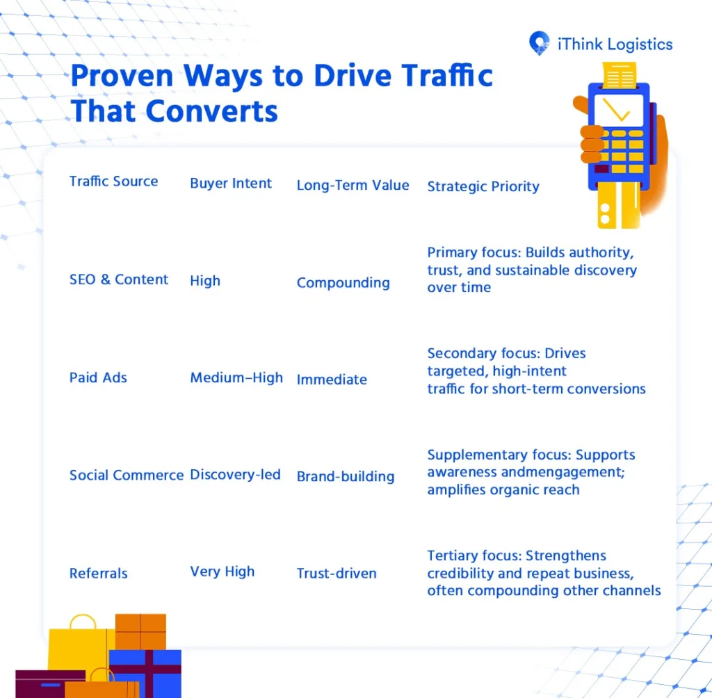 ecommerce marketing strategies for driving traffic