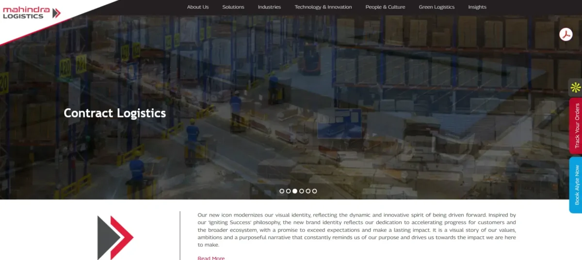 Mahindra Logistics Homepage