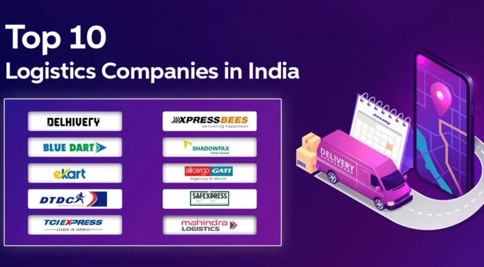 top 10 logistics companies in India 2026 featured image having all logistics companies logo in the image