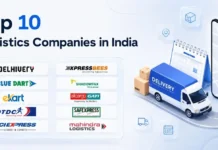 top 10 logistics companies in India 2026 featured image having all logistics companies logo in the image