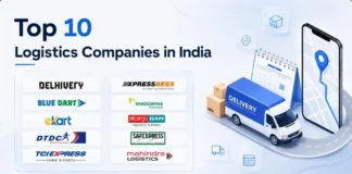 top 10 logistics companies in India 2026 featured image having all logistics companies logo in the image