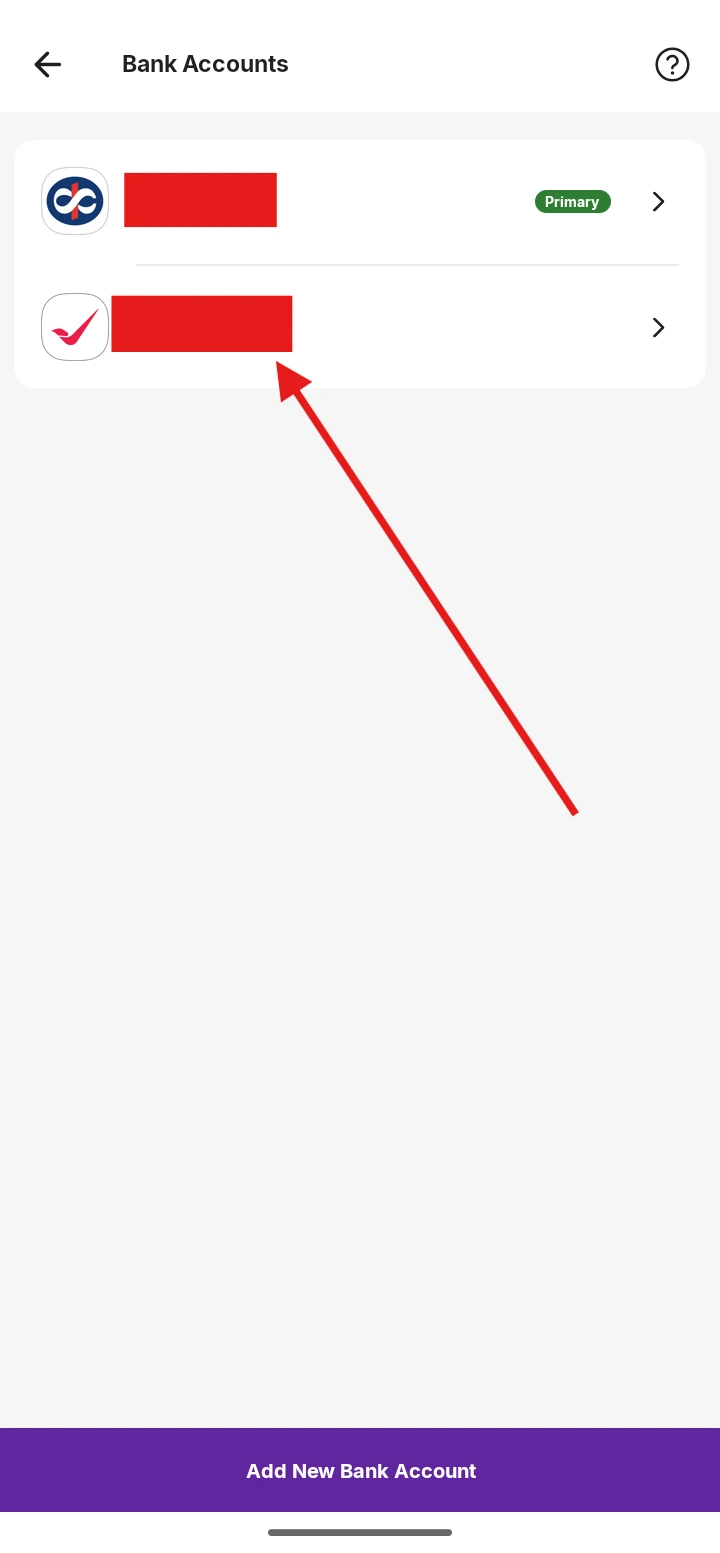 4th screen in phonepe to get to VPA. Selecting bank account