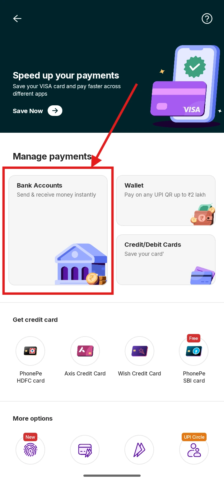 3rd screen in phonepe to get to VPA