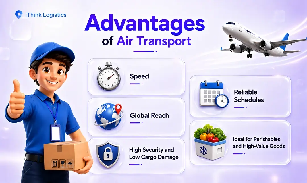 advantages of air transport