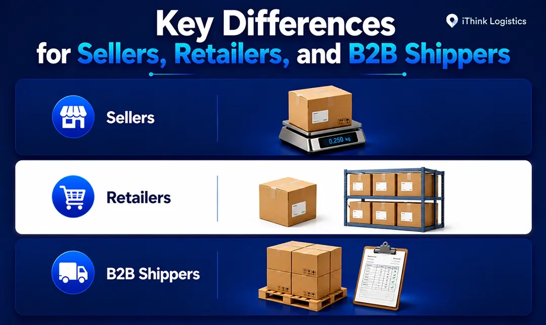 key differences for sellers, retailers and b2b shippers