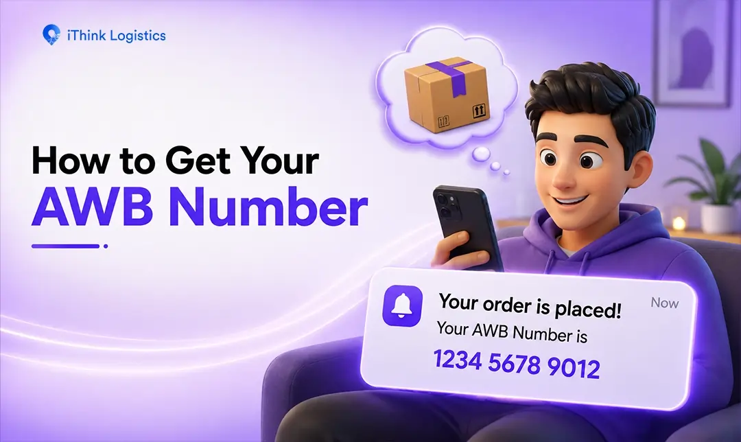 how to get your awb number via notification shows in the image as example