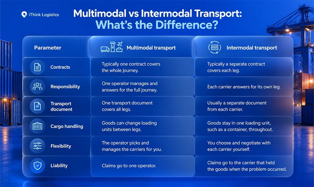Types of Multimodal Transport